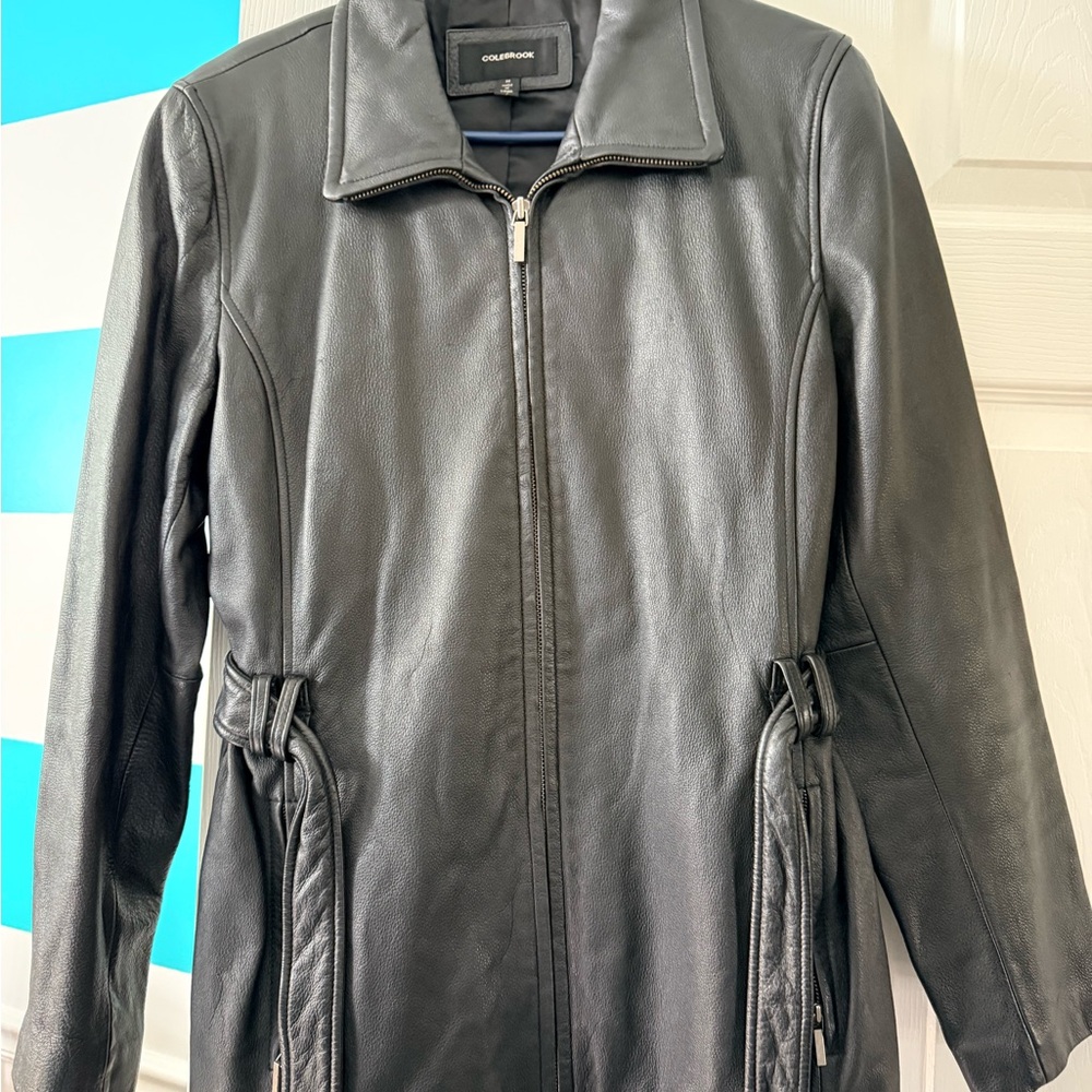 Black Colebrook Leather Jacket - image 2
